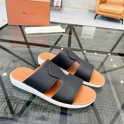 LP CROSSOVER SLIPPERS BLACK CALFSKIN