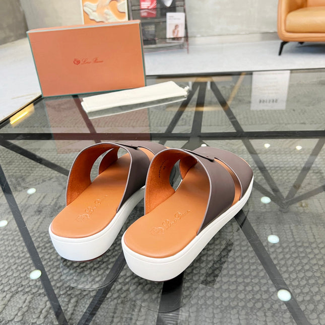 LP CROSSOVER SLIPPERS CHOCOLATE CALFSKIN