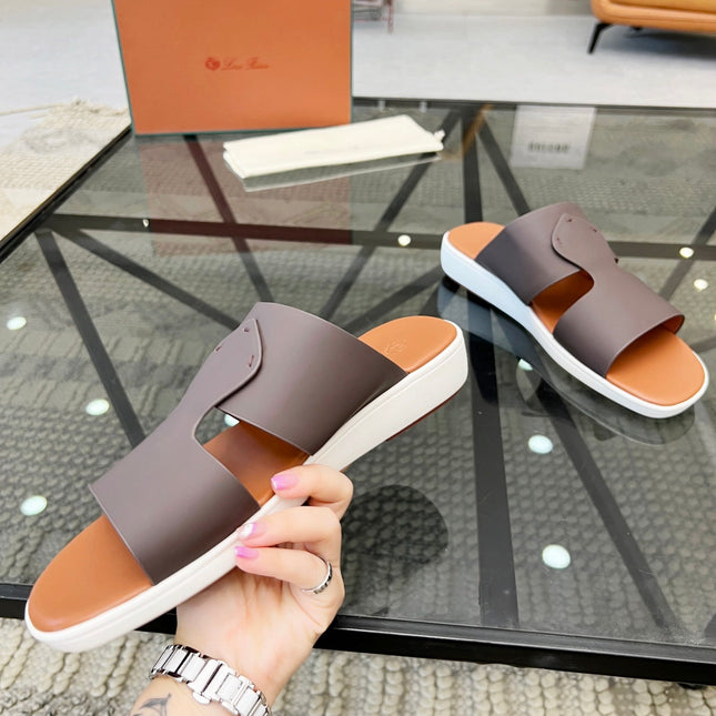 LP CROSSOVER SLIPPERS CHOCOLATE CALFSKIN