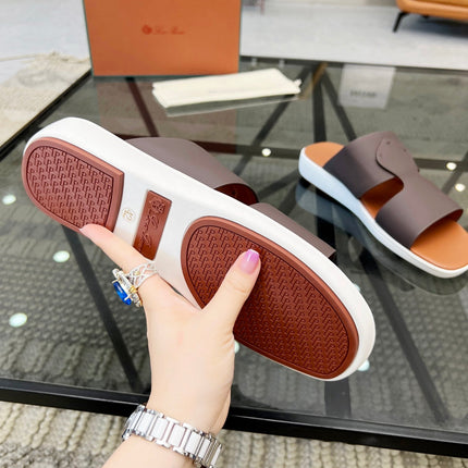 LP CROSSOVER SLIPPERS CHOCOLATE CALFSKIN