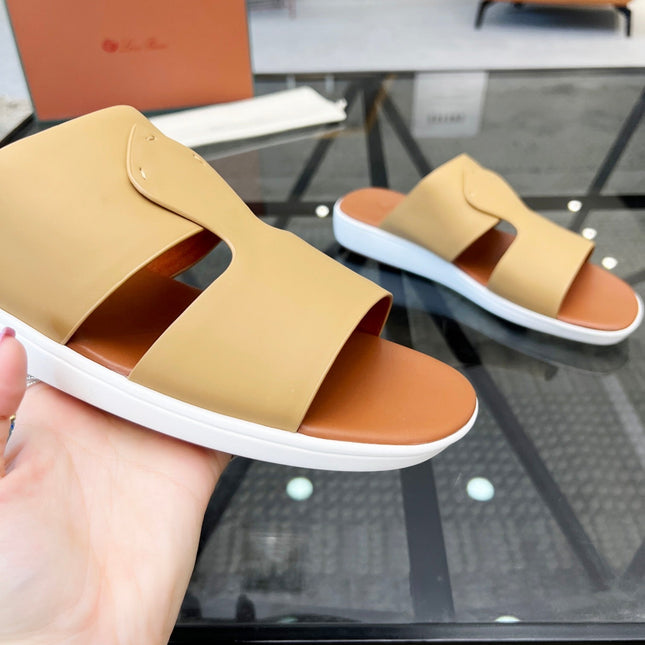 LP CROSSOVER SLIPPERS PALE ORANGE CALFSKIN