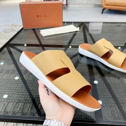 LP CROSSOVER SLIPPERS PALE ORANGE CALFSKIN