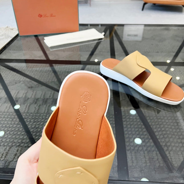 LP CROSSOVER SLIPPERS PALE ORANGE CALFSKIN