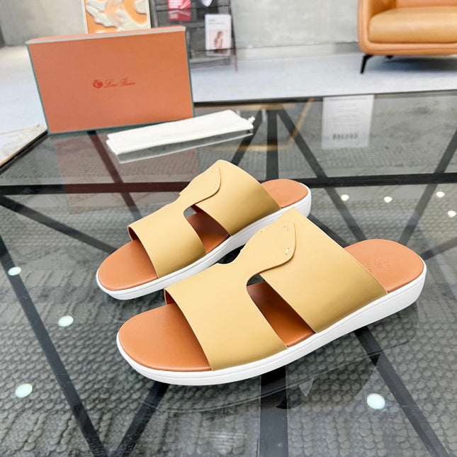 LP CROSSOVER SLIPPERS PALE ORANGE CALFSKIN