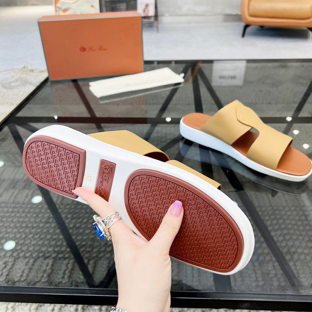 LP CROSSOVER SLIPPERS PALE ORANGE CALFSKIN