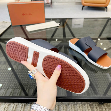 LP CROSSOVER SLIPPERS NAVY CALFSKIN