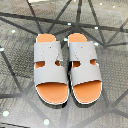 LP CROSSOVER SLIPPERS LIGHT GRAY CALFSKIN