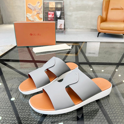 LP CROSSOVER SLIPPERS LIGHT GRAY CALFSKIN