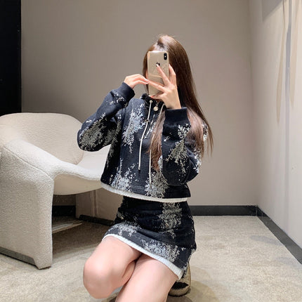 CHANEL 25S SWEATSHIRT SKIRT SET STYLE 188