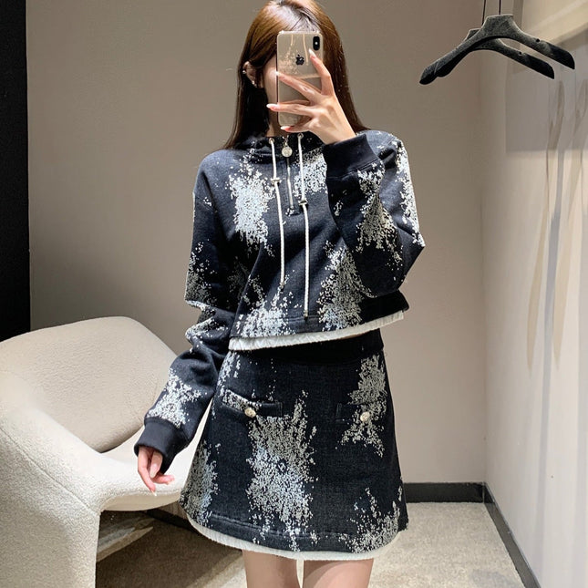 CHANEL 25S SWEATSHIRT SKIRT SET STYLE 188