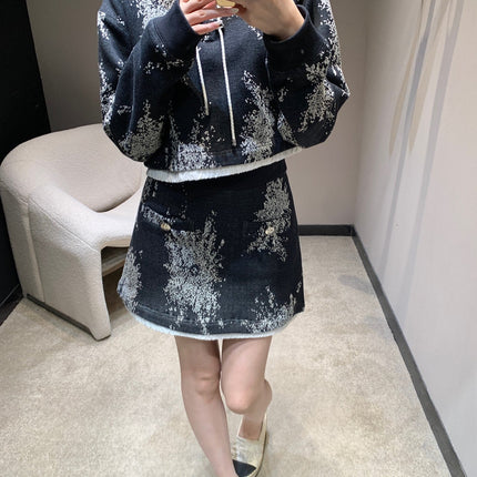 CHANEL 25S SWEATSHIRT SKIRT SET STYLE 188