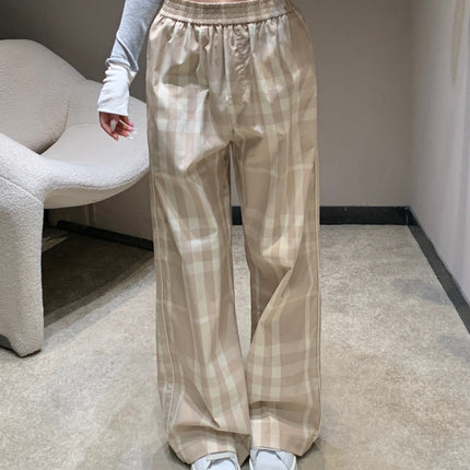 BURBERRY 25S PLAID STRAIGHT-LEG PANTS 091