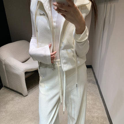 CHANEL 25S KNIT BLAZER AND DRAWSTRING PANTS SET 388