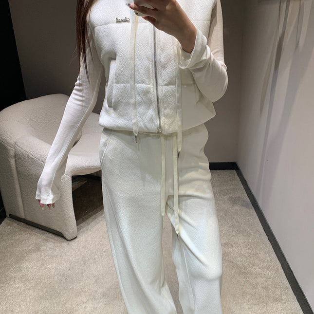 CHANEL 25S KNIT BLAZER AND DRAWSTRING PANTS SET 388