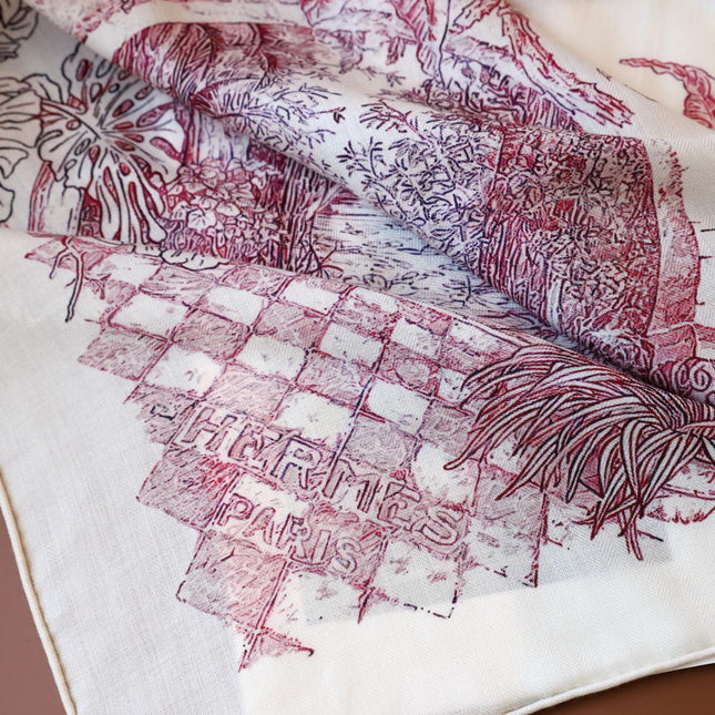 SCARF 140 IN ROSE PINK SILK