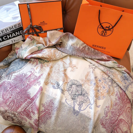 SCARF 140 IN COLORFUL SILK