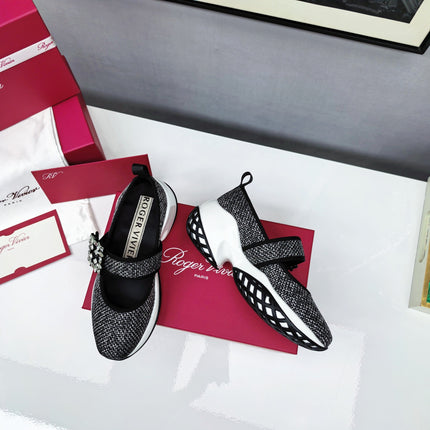 VIV' RUN BABIES SNEAKERS IN BLACK LUREX