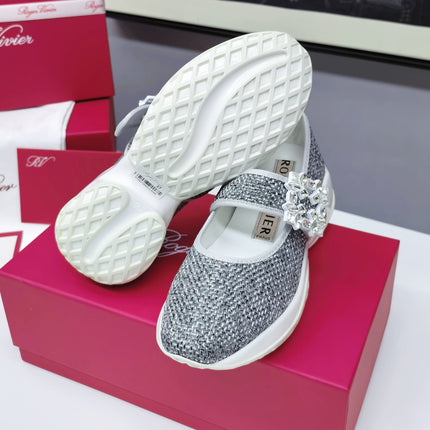 VIV' RUN BABIES SNEAKERS IN SILVER LUREX