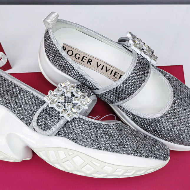 VIV' RUN BABIES SNEAKERS IN SILVER LUREX