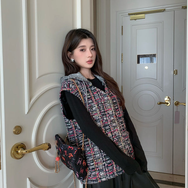 CHANEL 25S ROUND NECK TWEED VEST STYLE 152