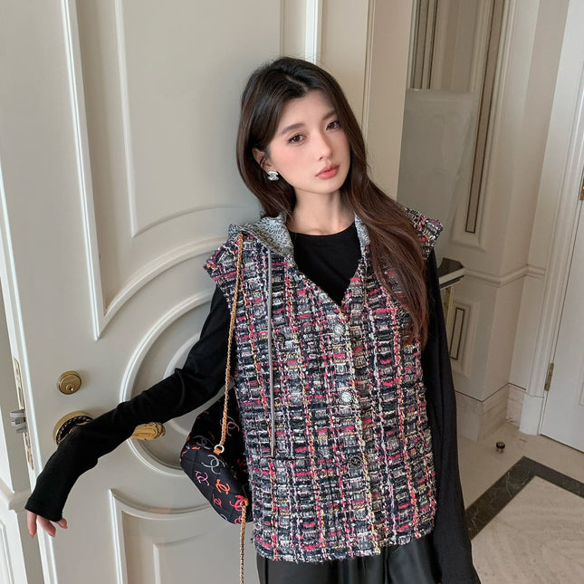 CHANEL 25S ROUND NECK TWEED VEST STYLE 152