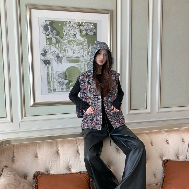 CHANEL 25S ROUND NECK TWEED VEST STYLE 152