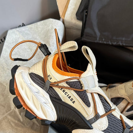 HIKE SNEAKER IN BEIGE AND ORANGE MESH, POLYURETHANE AND POLYESTER