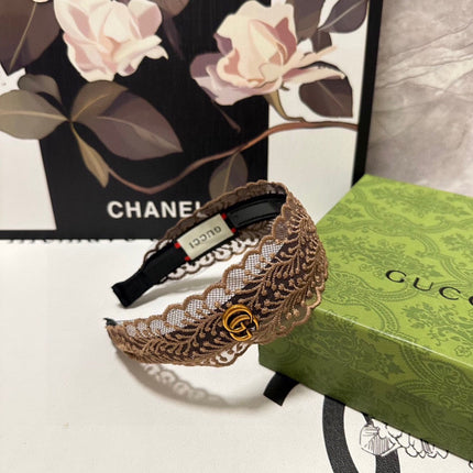 HAIRBAND IN BROWN LACE 295829