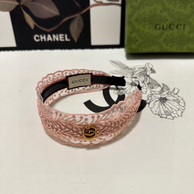 HAIRBAND IN LIGHT PINK LACE 295831