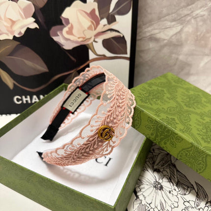 HAIRBAND IN LIGHT PINK LACE 295831