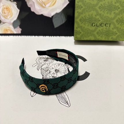 KAITOKE GREEN MONOGRAM CANVAS HAIRBAND 369304