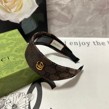 CHOCOLATE MONOGRAM CANVAS HAIRBAND 369308
