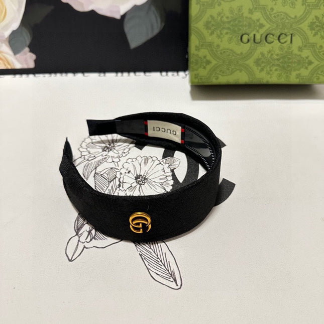 BLACK MONOGRAM CANVAS HAIRBAND 369310