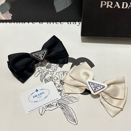 BREEZE BEIGE RE-NYLON BOW HAIR CLIP 391660