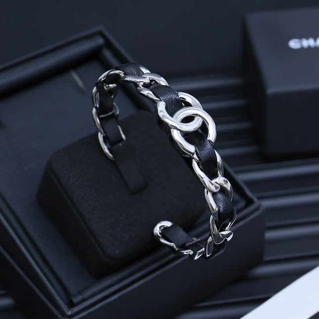 CC 25P CALFSKIN-THREADED CHAIN BRACELET SET