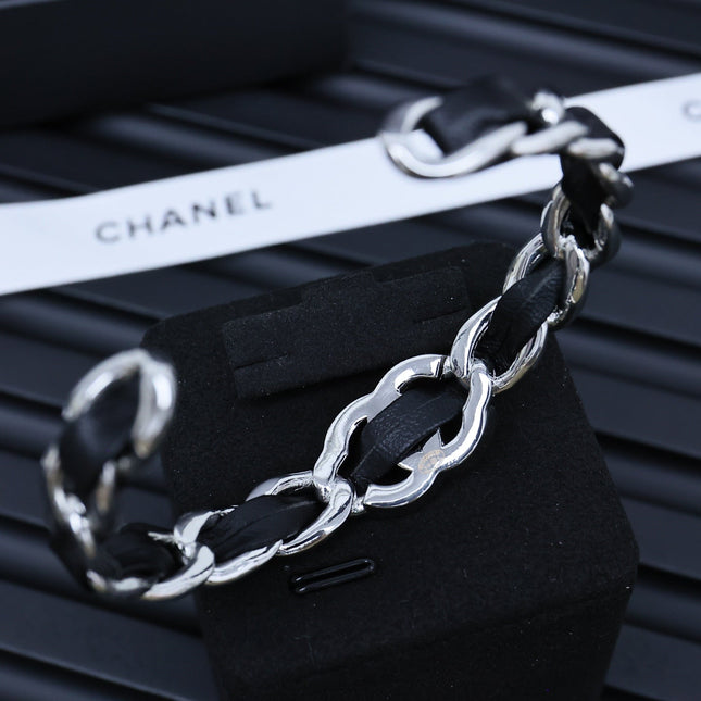 CC 25P CALFSKIN-THREADED CHAIN BRACELET SET