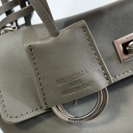 RODEO MINI BAG 22 IN KHAKI GREEN SMOOTH CALFSKIN SILVER HARDWARE