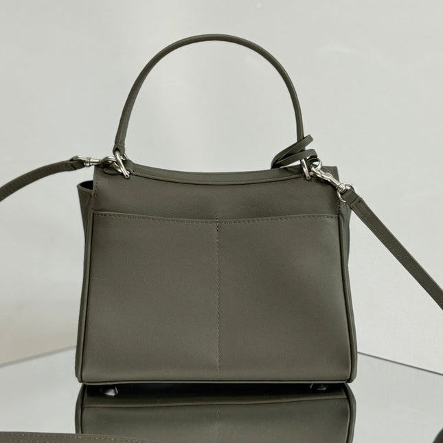 RODEO MINI BAG 22 IN KHAKI GREEN SMOOTH CALFSKIN SILVER HARDWARE