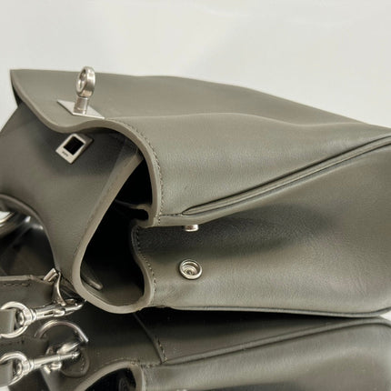 RODEO MINI BAG 22 IN KHAKI GREEN SMOOTH CALFSKIN SILVER HARDWARE
