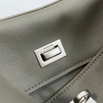 RODEO SMALL BAG 29 IN KHAKI GREEN SMOOTH CALFSKIN SILVER HARDWARE