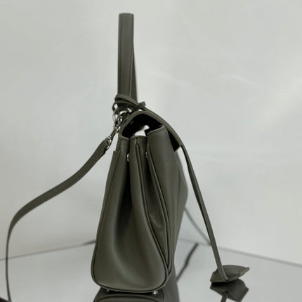 RODEO SMALL BAG 29 IN KHAKI GREEN SMOOTH CALFSKIN SILVER HARDWARE