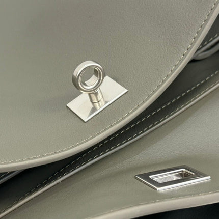 RODEO SMALL BAG 29 IN KHAKI GREEN SMOOTH CALFSKIN SILVER HARDWARE