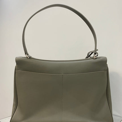 RODEO LARGE BAG 40 IN KHAKI GREEN SMOOTH CALFSKIN SILVER HARDWARE
