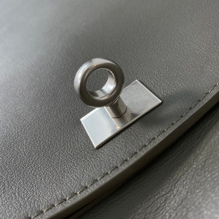 RODEO LARGE BAG 40 IN KHAKI GREEN SMOOTH CALFSKIN SILVER HARDWARE