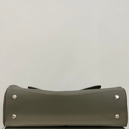 RODEO LARGE BAG 40 IN KHAKI GREEN SMOOTH CALFSKIN SILVER HARDWARE