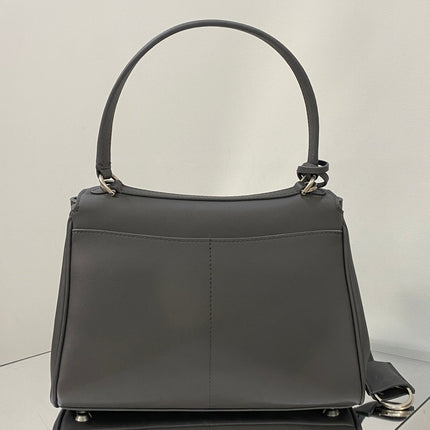 RODEO SMALL BAG 29 IN GREY SMOOTH CALFSKIN SILVER HARDWARE