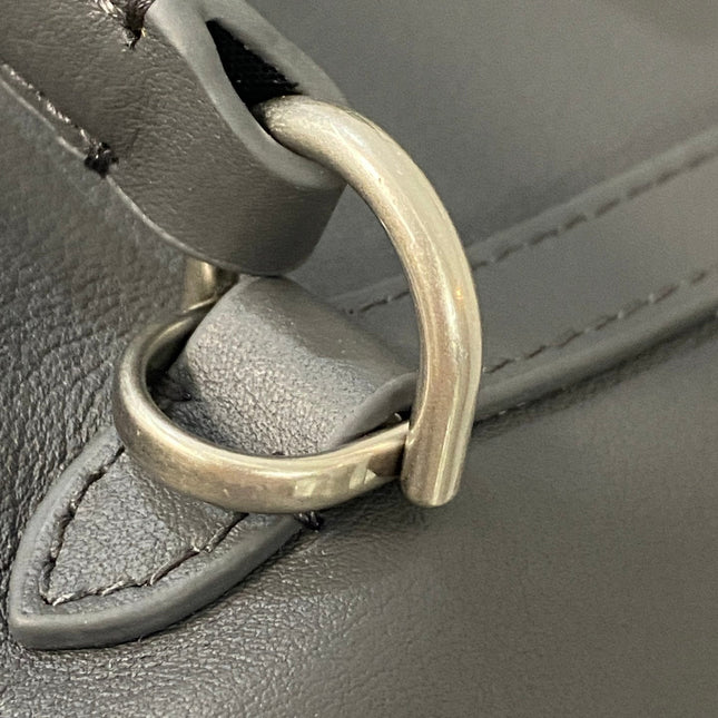 RODEO SMALL BAG 29 IN GREY SMOOTH CALFSKIN SILVER HARDWARE