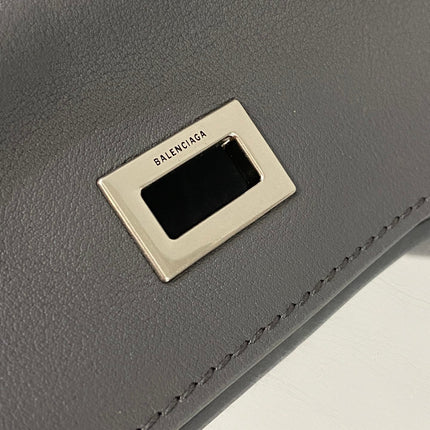 RODEO SMALL BAG 29 IN GREY SMOOTH CALFSKIN SILVER HARDWARE