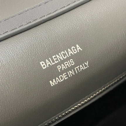 RODEO SMALL BAG 29 IN GREY SMOOTH CALFSKIN SILVER HARDWARE