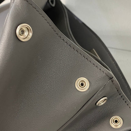 RODEO SMALL BAG 29 IN GREY SMOOTH CALFSKIN SILVER HARDWARE